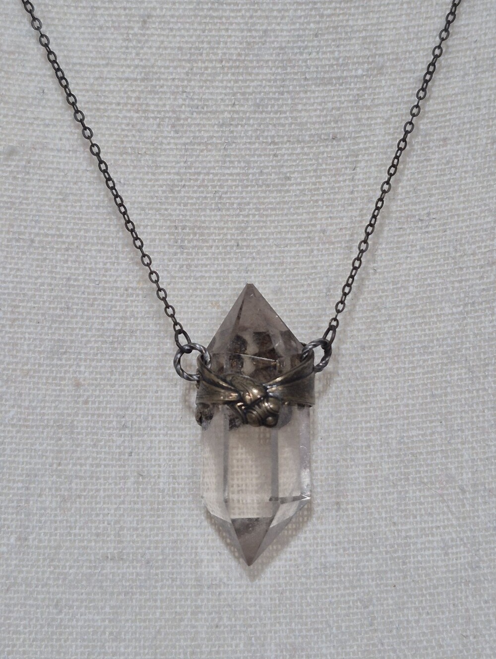 Large Crystal With Dragonfly Necklace